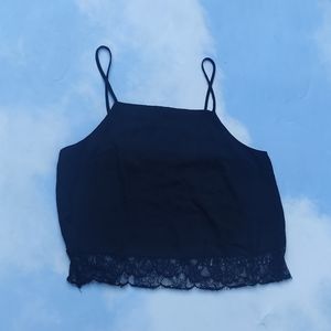 Y2K Wet Seal Tank Top Lace Crop Tank Top Chiffon Crop Top